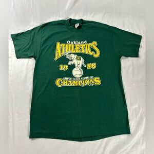 Oakland Athletics Western Div. Champs 1988 Vintage Trench Made In USA X-Large